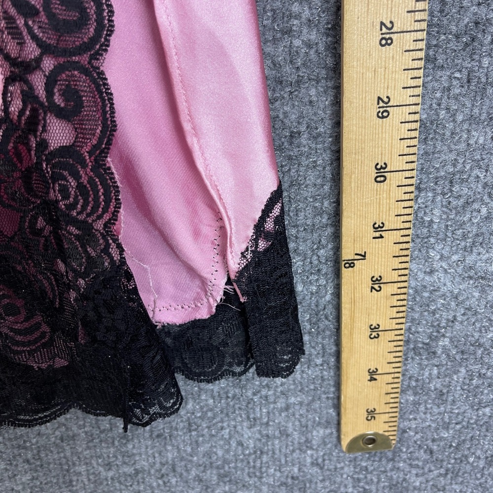 Vintage Y2K Frederick's of Hollywood Satin Slip Dress XL Excellent Lace - Picture 6 of 8